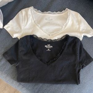 2 for 20- Hollister Crop tops w/Lace detail